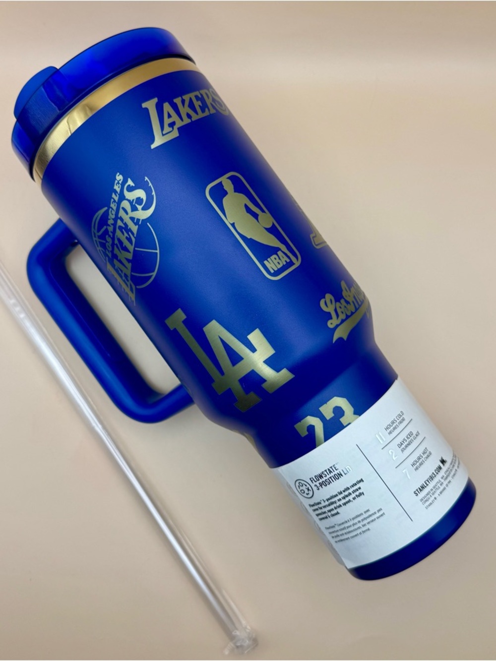 Stanley x LA Lakers Blue and Gold The Quencher H2.O Flowstate Tumbler 40 oz